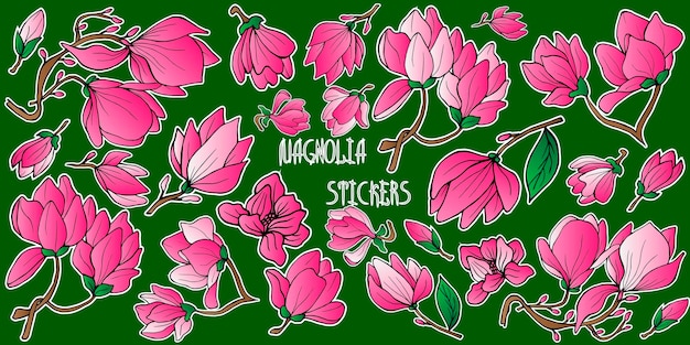 Magnoliastickersset