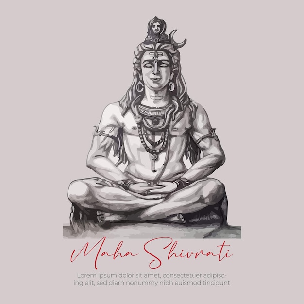 Instagram 게시물 피드용 Maha Shivaratri 소셜 미디어 템플릿