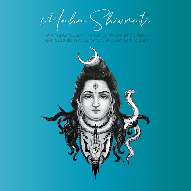 Maha Shivaratri Social Media Template for Instagram Post Feed