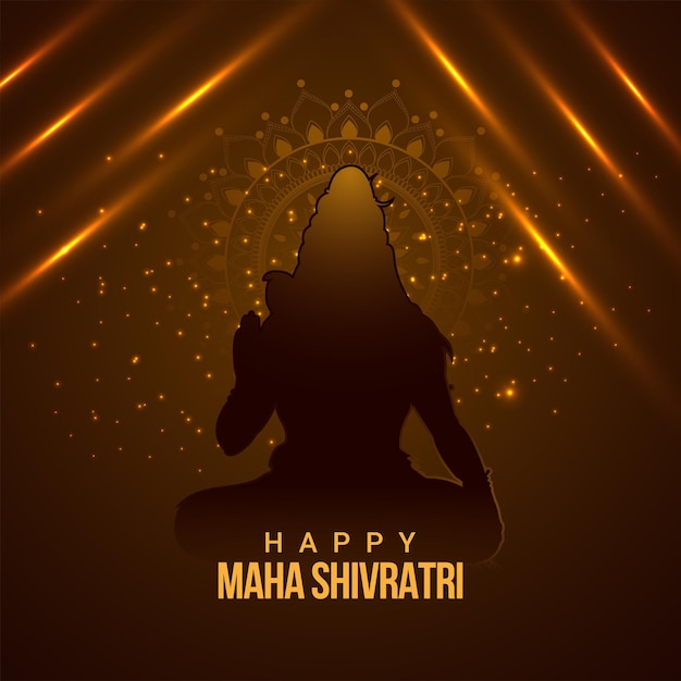 Vector maha shivratri indian hindu festival celebration card