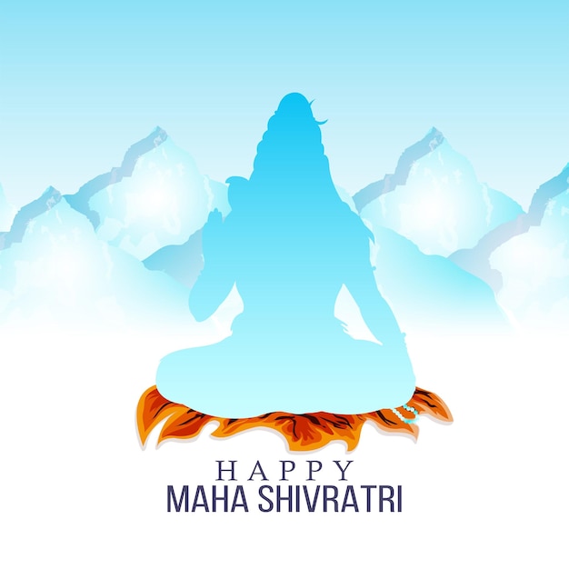 Vector maha shivratri indian hindu festival celebration card