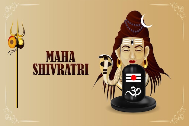 Maha shivratri Indiase hindoe festival feestkaart