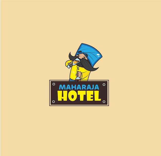 Vector maharadja hotel vector logo ontwerpsjabloon