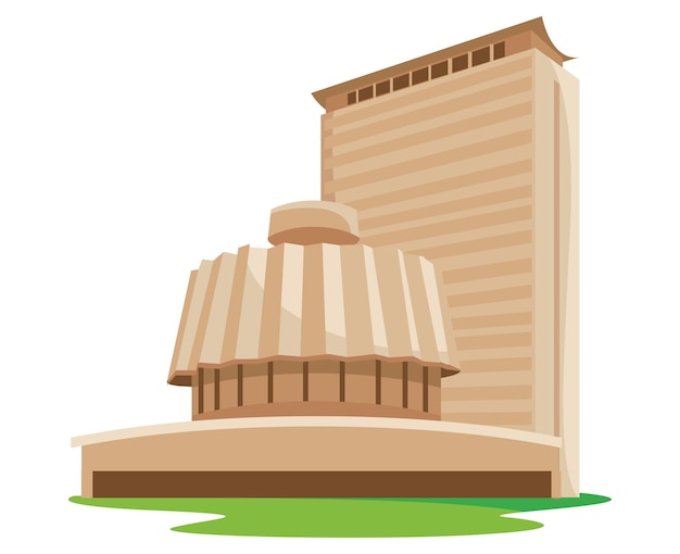 Vector maharashtra vidhan bhavan maharashtra staatsvergadering gebouw geïsoleerde vector illustratie