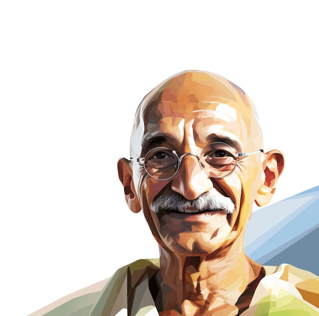 Mahatma Gandhi artwork illustration