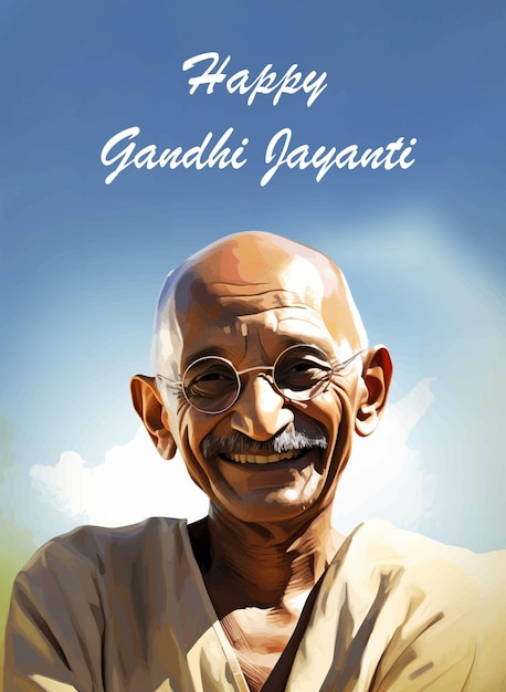 Mahatma Gandhi jayanti kunstwerk illustratie