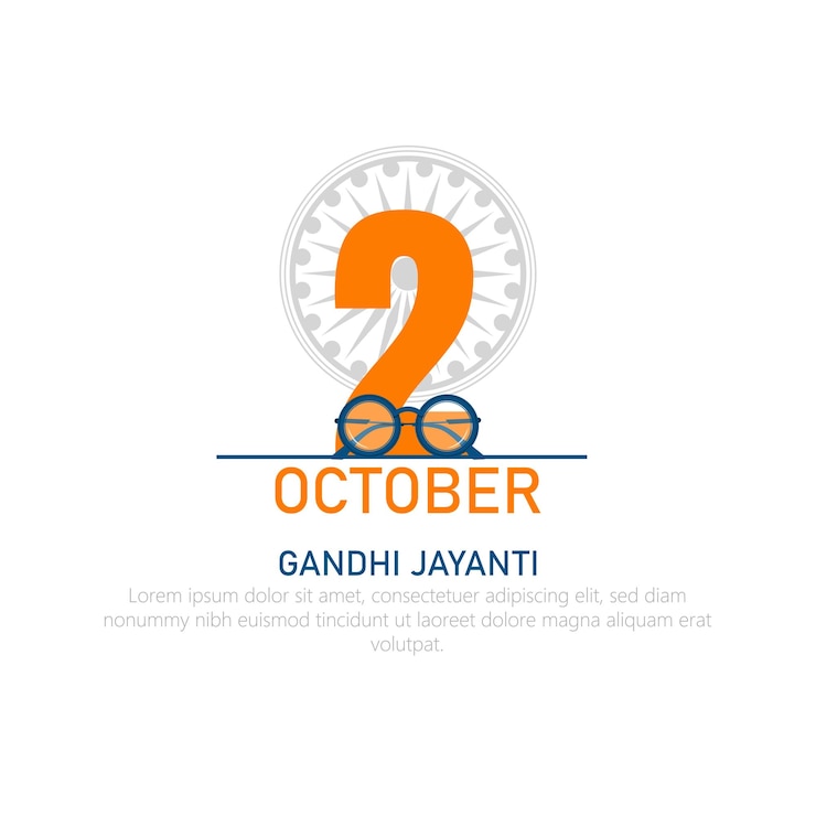 वेक्टर mahatma gandhi jayanti observed on october 2nd marks the birth anniversary of mahatma gandhi