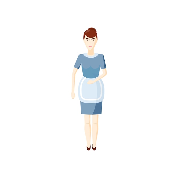 Maid icon in cartoon style on a white background