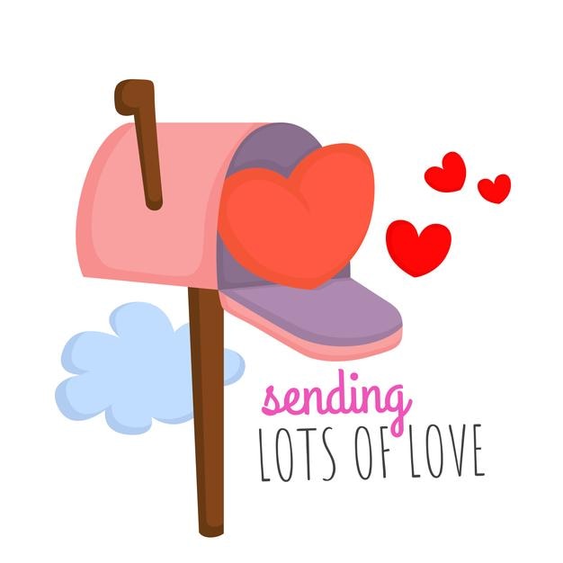 Mail Box Act of Love Valentine Illustration Vector Clipart