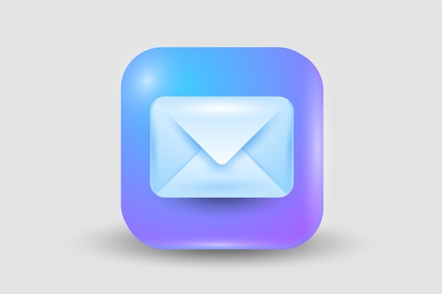 Mail button Icon isolated