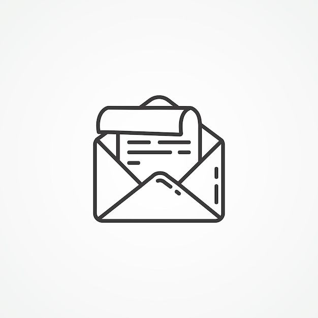 mail envelope outline icon Email line icon
