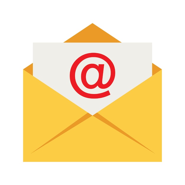 Mail icon. concept of incoming email message. symbol or sms notification on electronic devices. vector illustration. flat