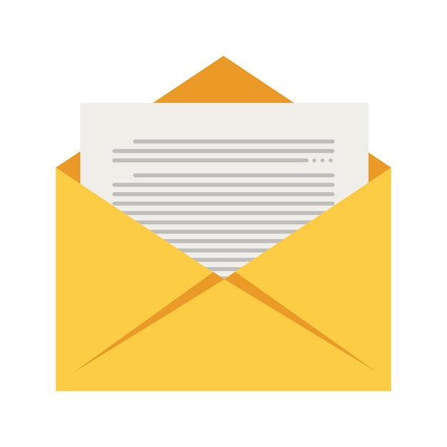 Mail icon. concept of incoming email message. symbol or sms notification on electronic devices. vector illustration. flat