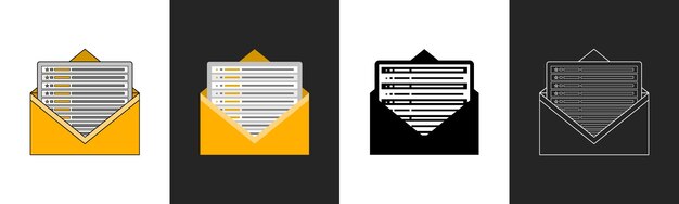 Mail icon set Vector illustration