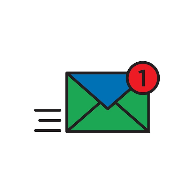 Mail icon vector ontwerp sjablonen geïsoleerd op witte achtergrond eenvoudig en modern concept