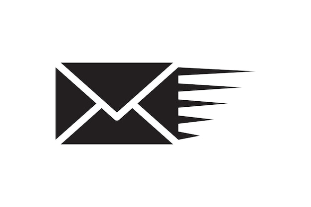 Segno del vettore dell'icona della posta simbolo della busta della lettera messaggio di invio all'indirizzo illustrazione