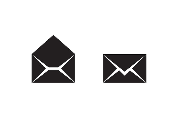 Mail icon vector sign Letter envelope symbol Message send to address illustration