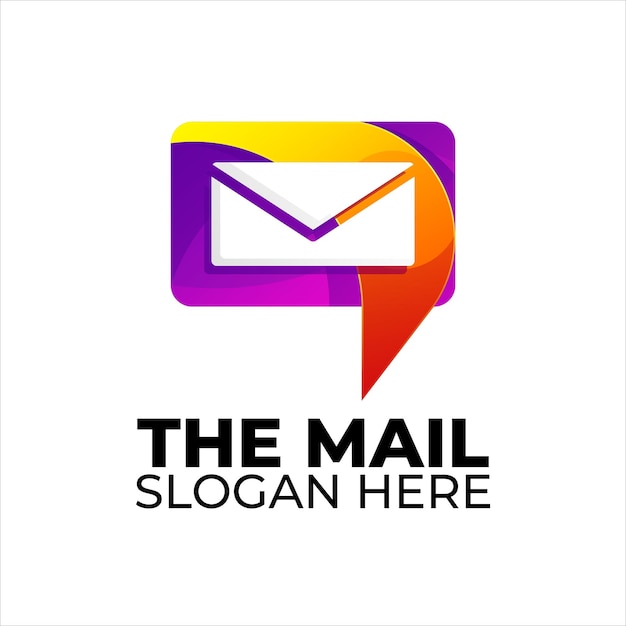 Mail logo colorful gradient style