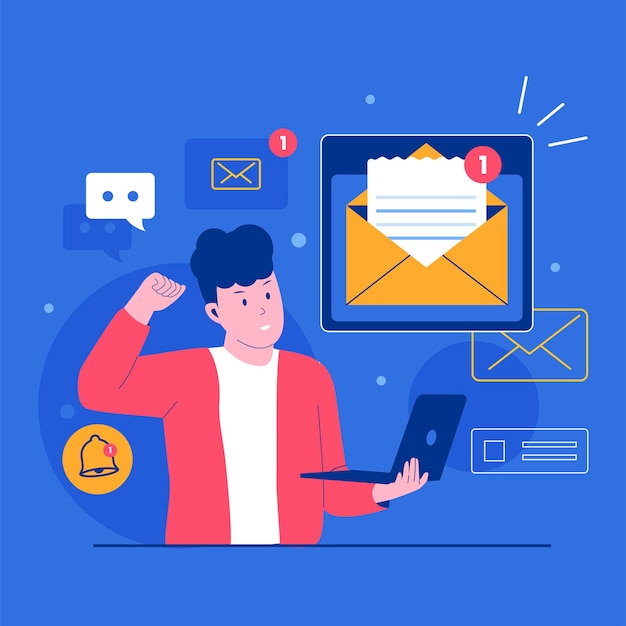 Mail notification vector concept