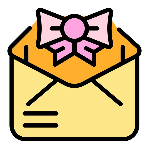 Vector mail offer icon outline vector online order store pay color flat