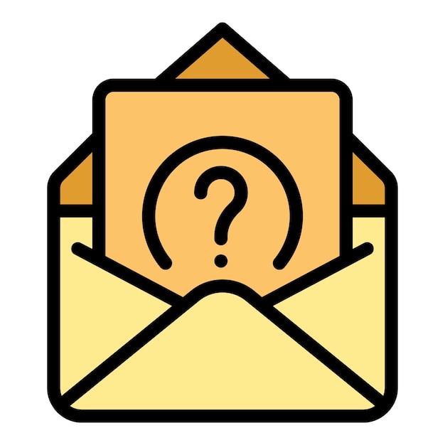 Mail ondersteuning pictogram overzicht vector Online man medische hulp kleur plat