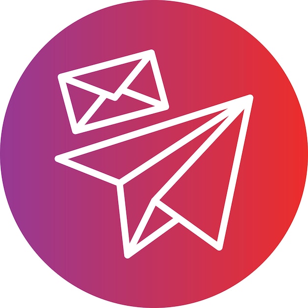 Vector mail plane icon style