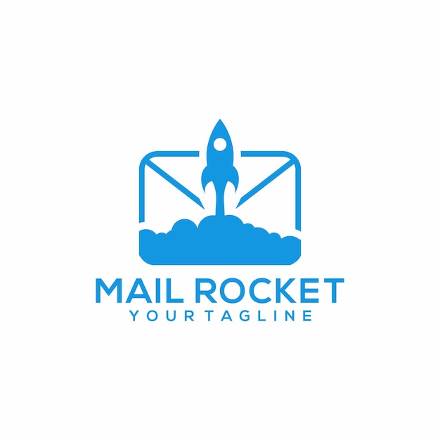 Mail rocket logo sjabloon vector