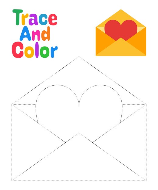 Mail tracing worksheet for kids