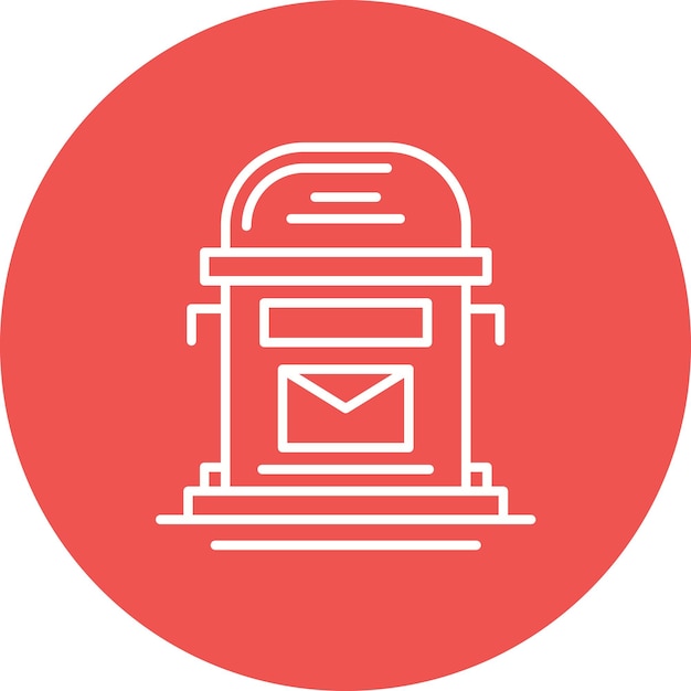 Mailbox icon vector image Can be used for Communications