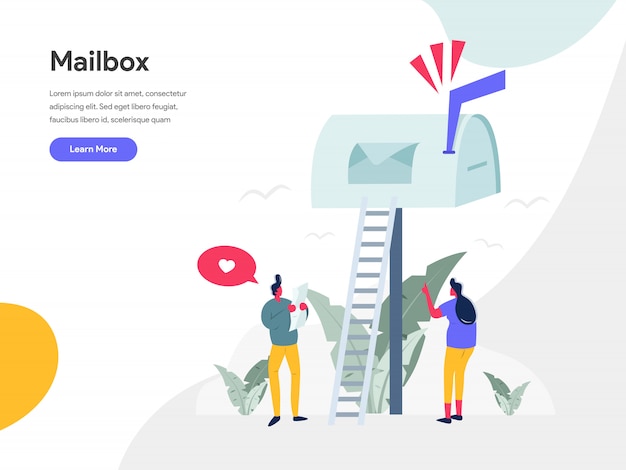 Vector mailbox illustratie concept