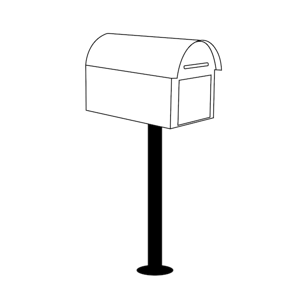 フラット スタイルのメールボックス ベクトル図