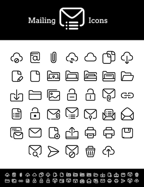 Vector mailing icons