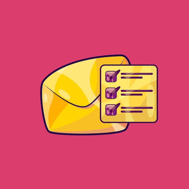 Mailing List Illustration in Cartoon Style