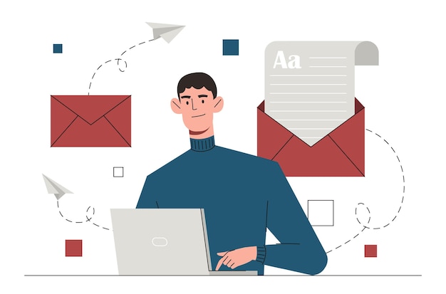 Vector mailing service concept