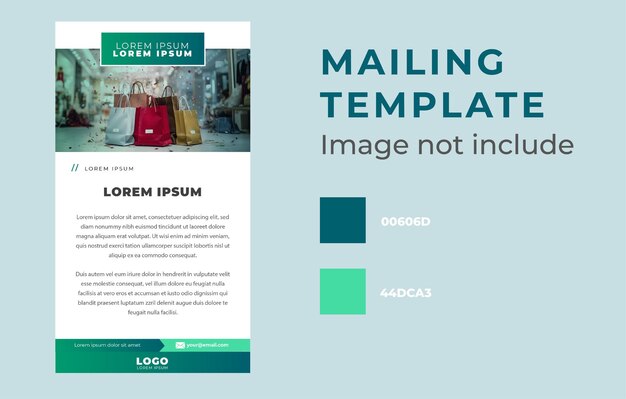 Vector mailing template elegant