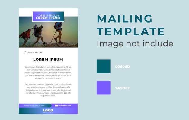 Vector mailing template elegant