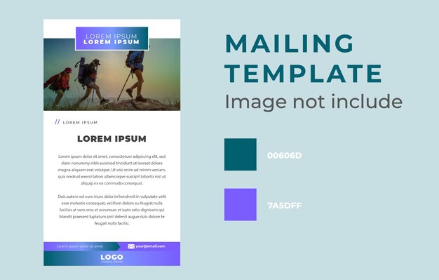 Vector mailing template elegant