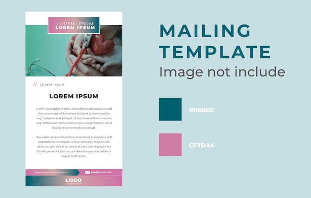 Vector mailing template elegant