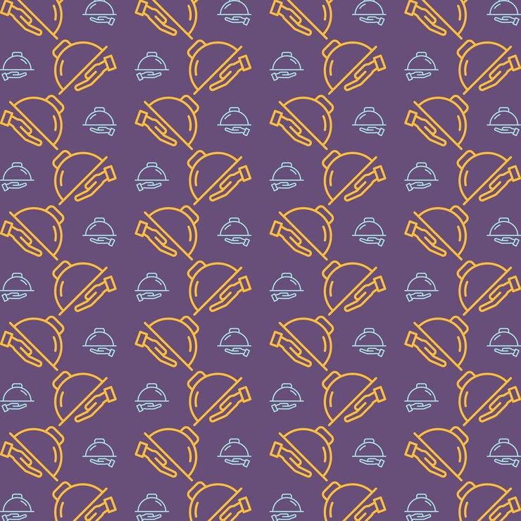 Vector main dish sign trendy repeating apparel pattern multicolor vector illustration background