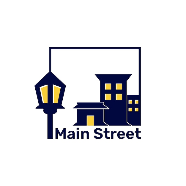 Main street logo design illustration for your business