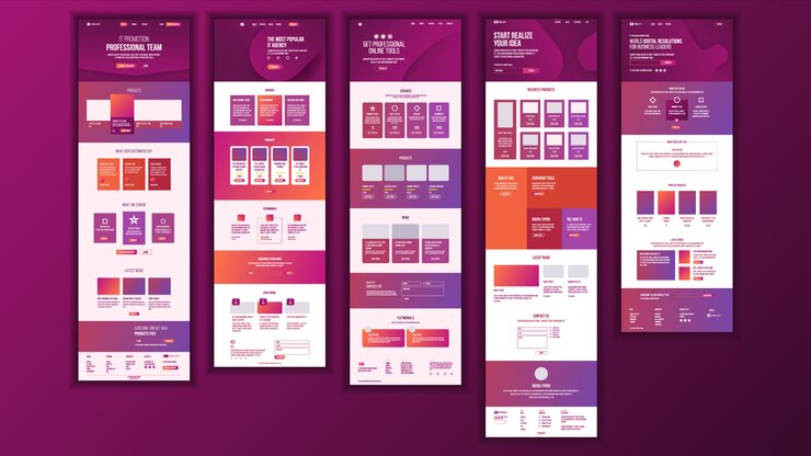 Vector main web page design 