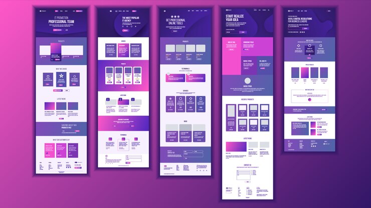 Vector main web page design