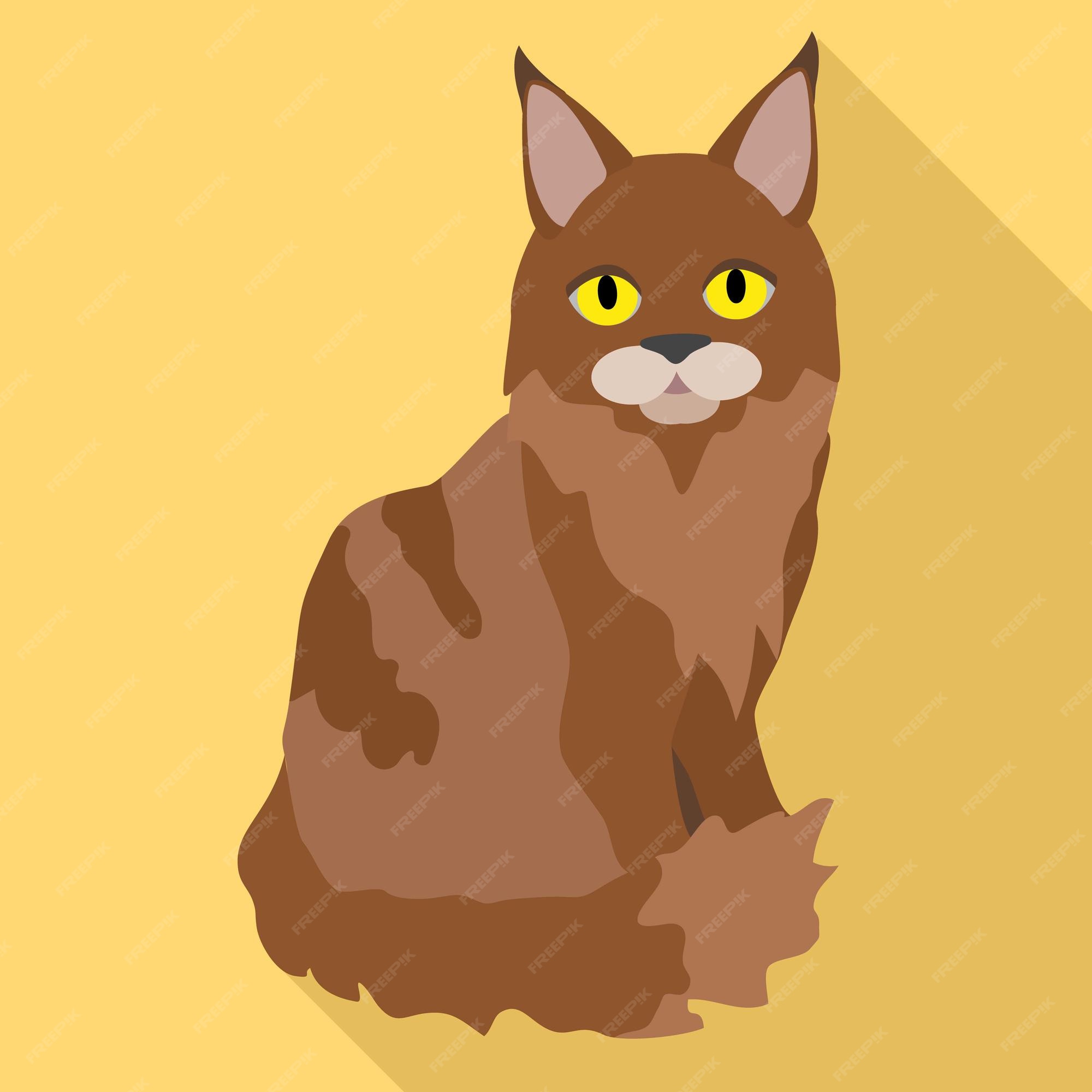 Premium Vector  Maine coon cat icon flat illustration of maine coon cat  vector icon for web design