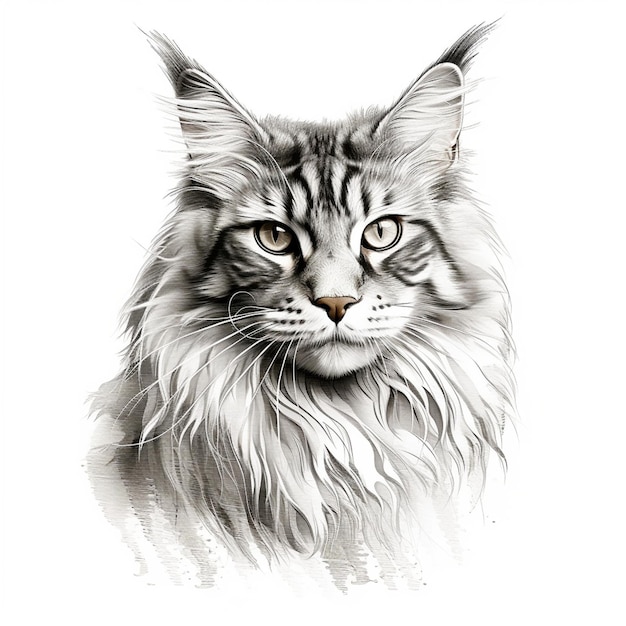 Maine Coon Cat Vector