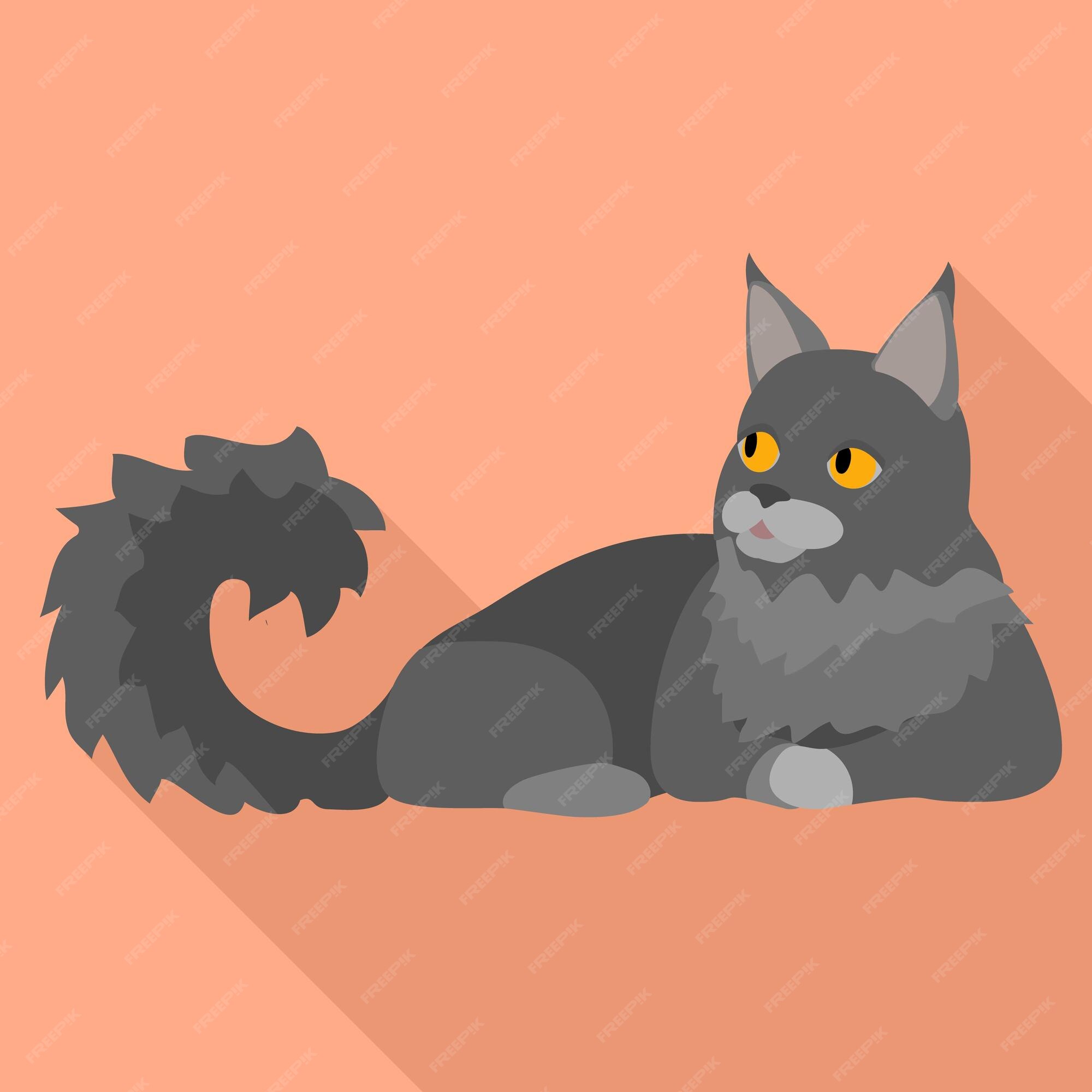 Premium Vector  Maine coon cat icon flat illustration of maine coon cat  vector icon for web design