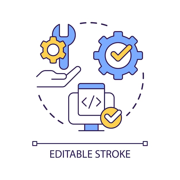 Maintaining source code concept icon