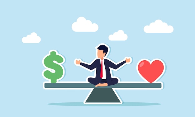 Maintaining work life balance involves balancing career for income with personal time for enjoyment