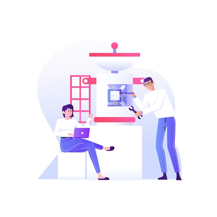 Vector maintenance concept  illustration