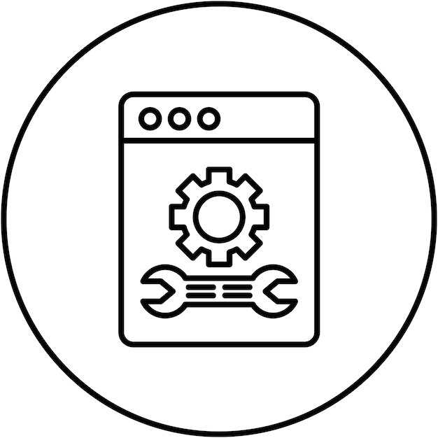 Векторное изображение значка обслуживания может быть использовано для No Code