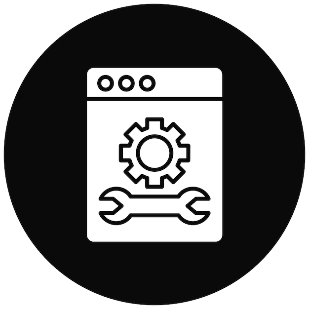 Векторное изображение значка обслуживания может быть использовано для No Code